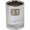 Dynamic 1/2" Drive, 21mm Metric Socket, 12 Points D015121 - alternate 2